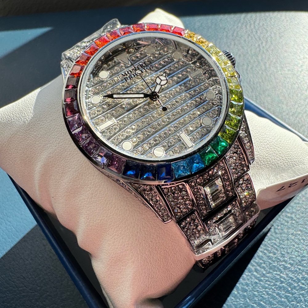 Montres Prestige Eclat X Invicta Men's Watch - 42mm, Silver/Rainbow MPW-0127 NEW